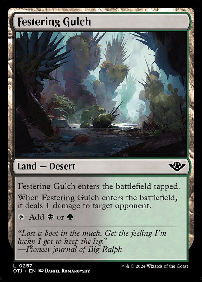 Card Scan of Festering Gulch | OTJ