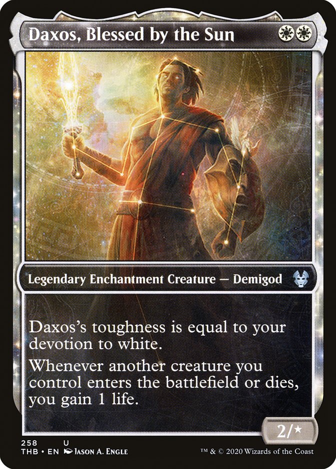 Card Scan of Daxos, Blessed by the Sun | THB (Showcase)