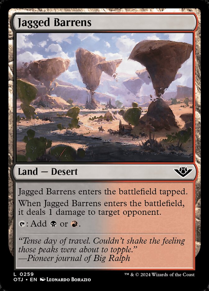 Card Scan of Jagged Barrens | OTJ