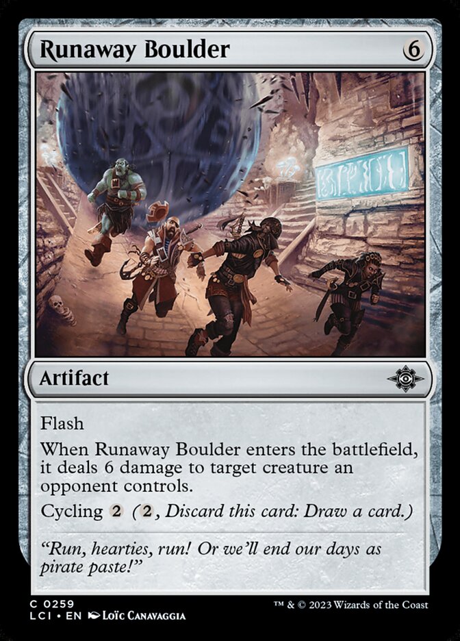 Card Scan of Runaway Boulder | LCI