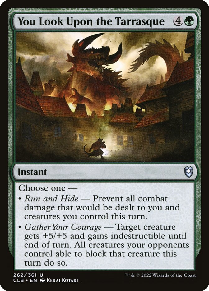 Card Scan of You Look Upon the Tarrasque | CLB