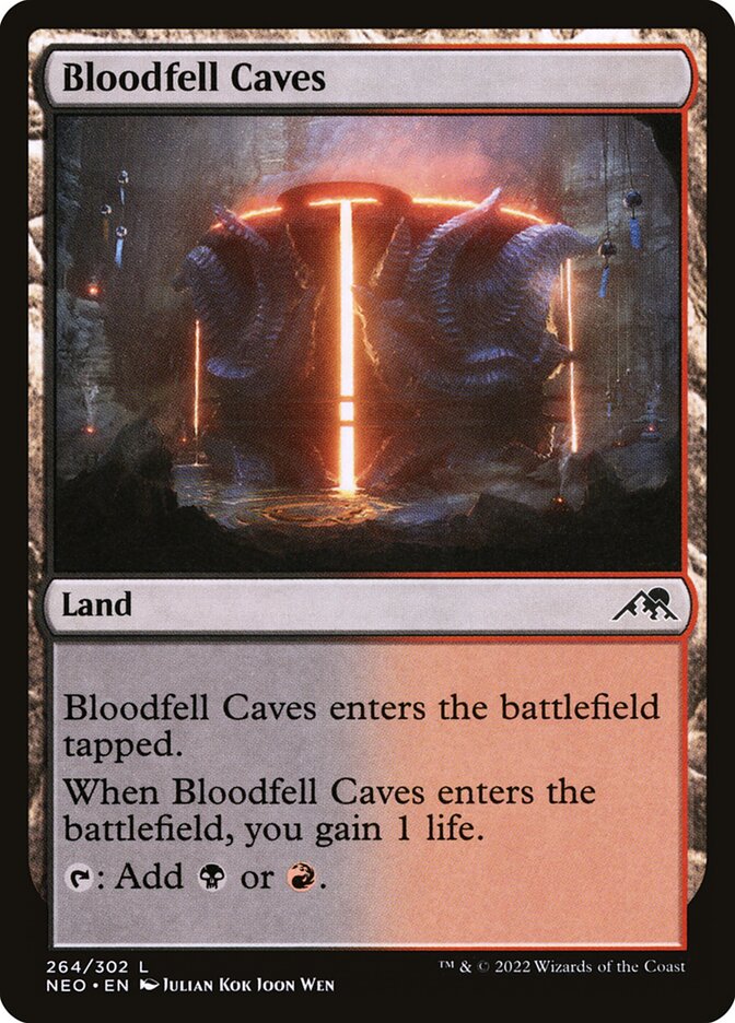 Card Scan of Bloodfell Caves | NEO