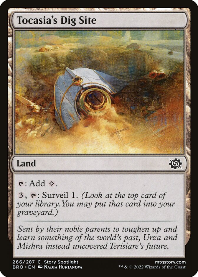 Card Scan of Tocasia's Dig Site | BRO