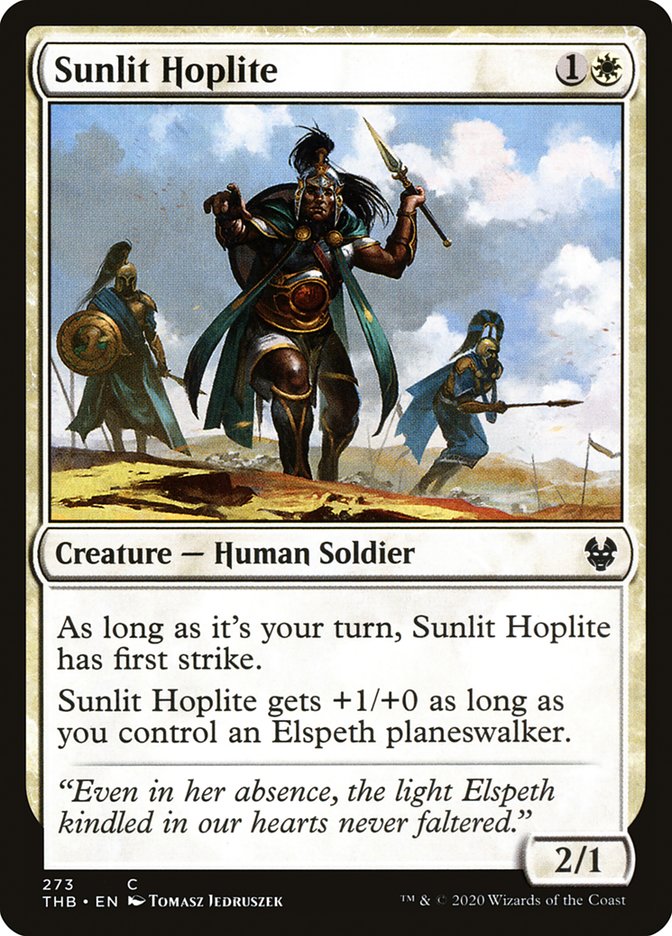 Card Scan of Sunlit Hoplite | THB (Showcase)