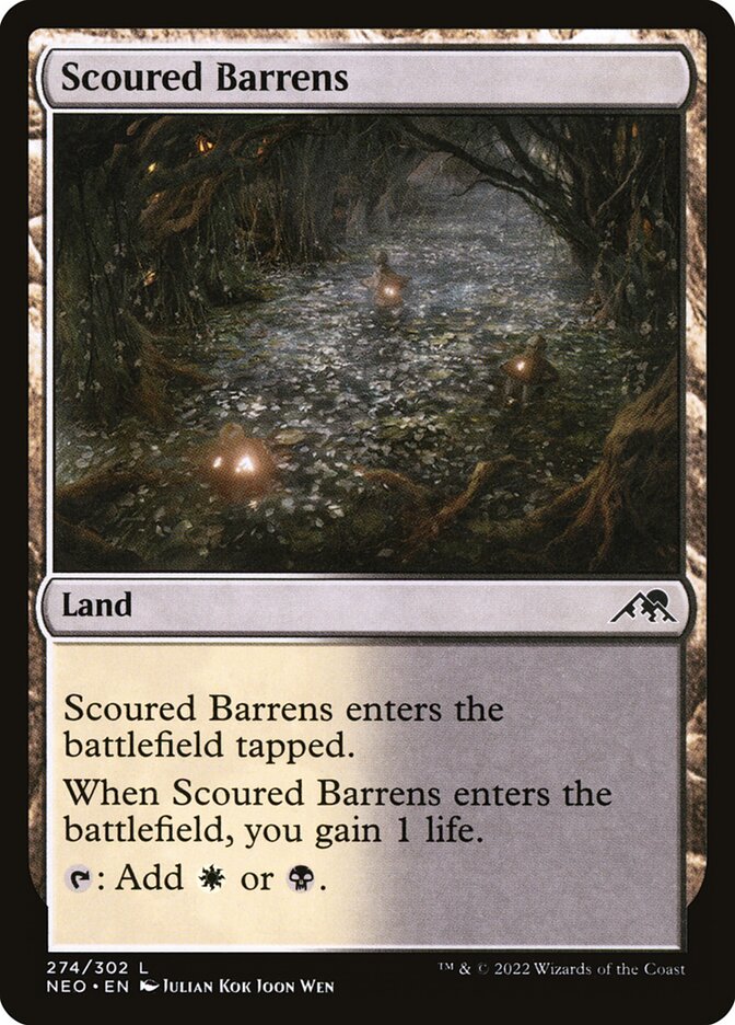Card Scan of Scoured Barrens | NEO