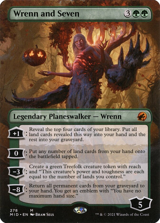 Wrenn and Seven | MID (Borderless Planeswalker)