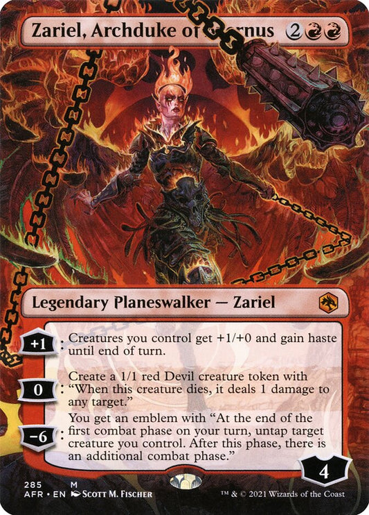 Zariel, Archduke of Avernus | AFR (Borderless Planeswalker)