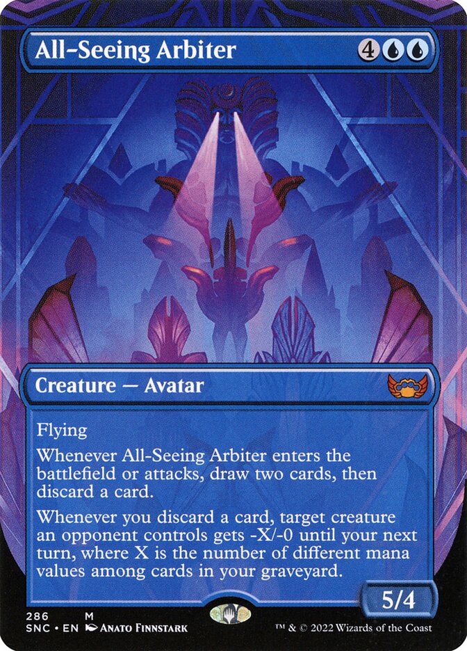 Card Scan of All-Seeing Arbiter | SNC (Alternate Art Borderless)