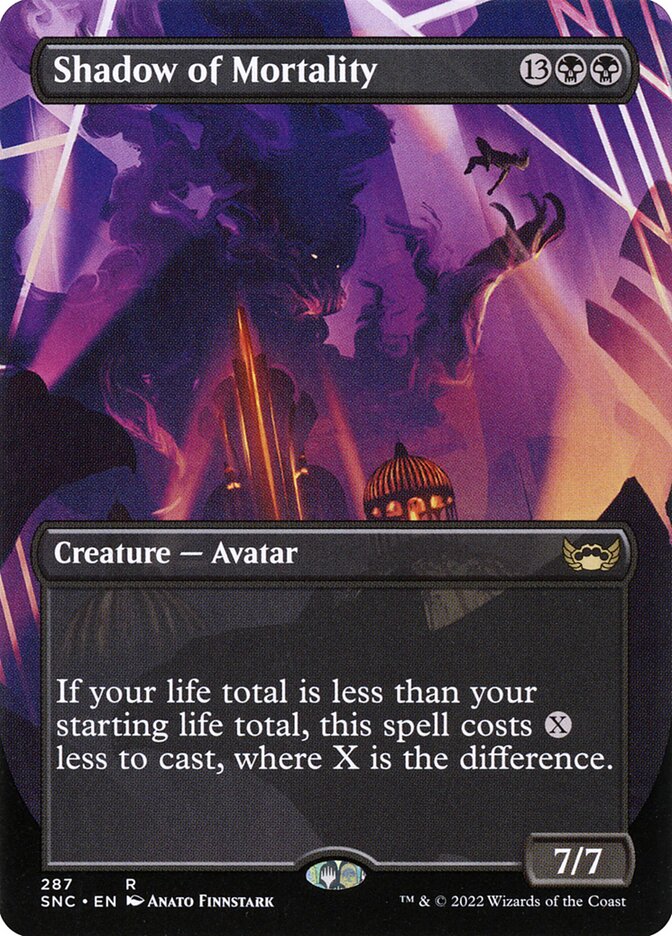 Shadow of Mortality | Borderless | SNC - Card Scan