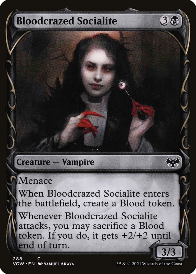 Card Scan of Bloodcrazed Socialite | VOW (Showcase)