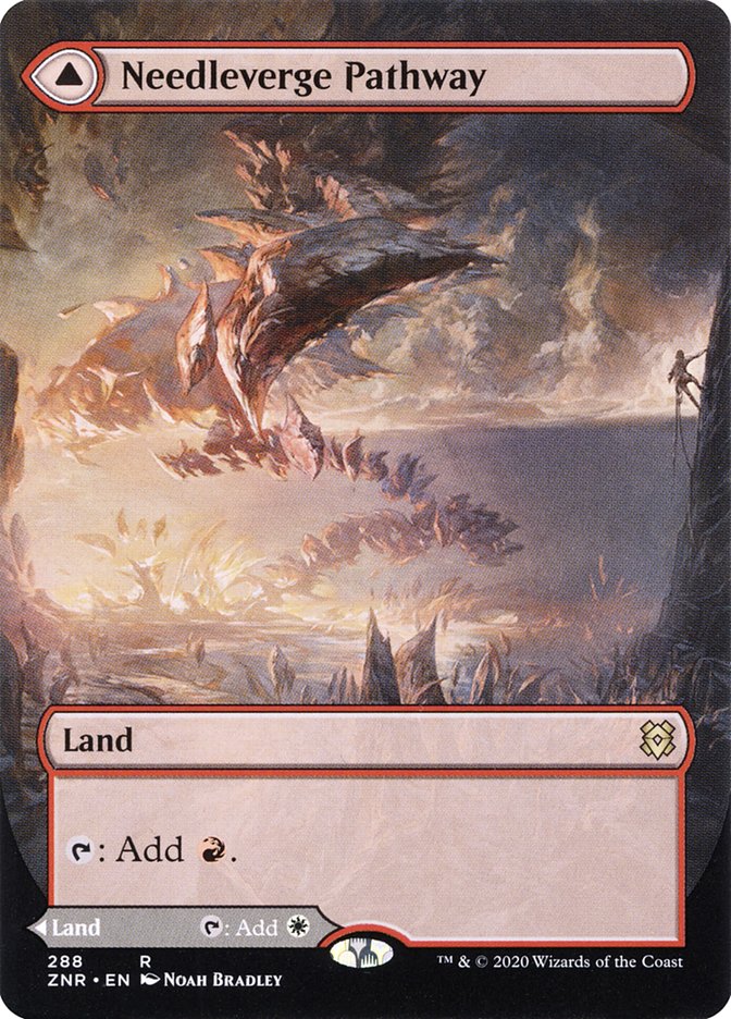 Needleverge Pathway // Pillarverge Pathway | ZNR (Alternate Art Borderless)