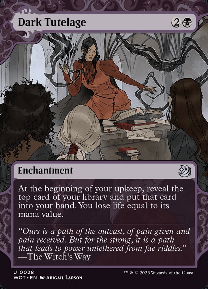 Card Scan of Dark Tutelage | WOT (Enchanting Tales)