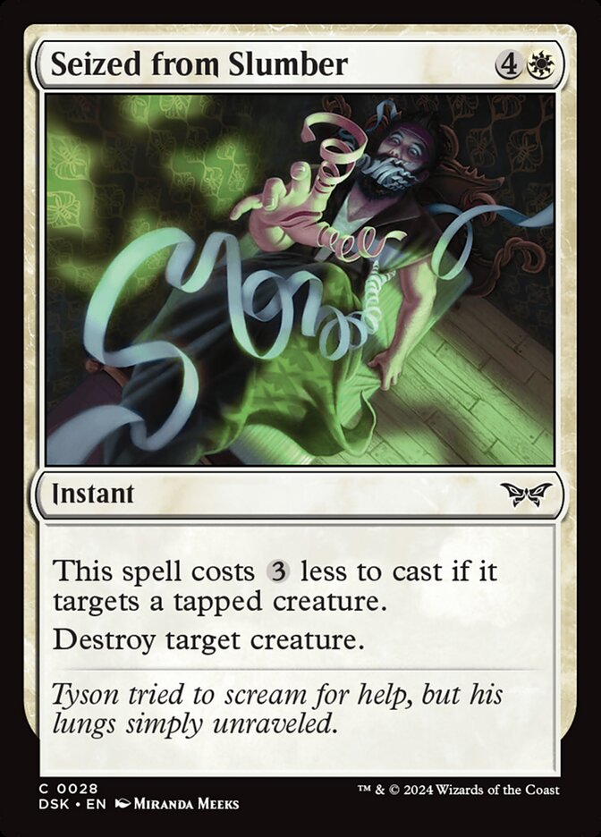 Card Scan of Seized from Slumber | DSK