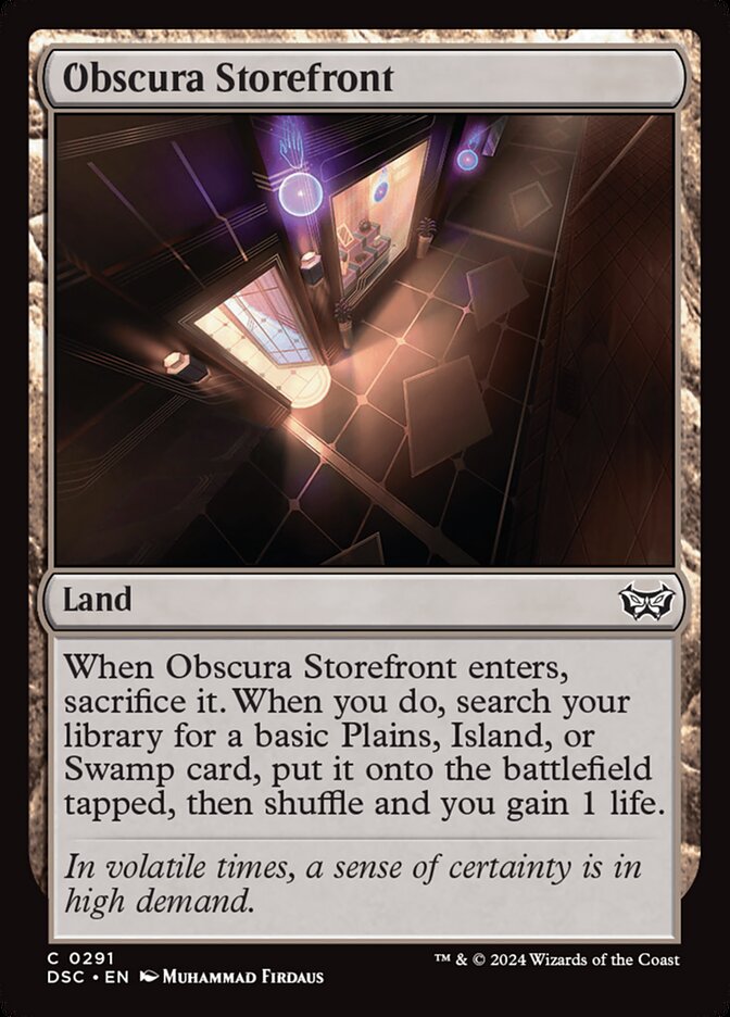 Card Scan of Obscura Storefront | DSC