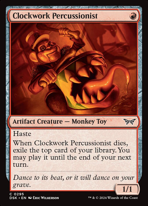 Card Scan of Clockwork Percussionist | DSK (Lurking Evil Art Variants)