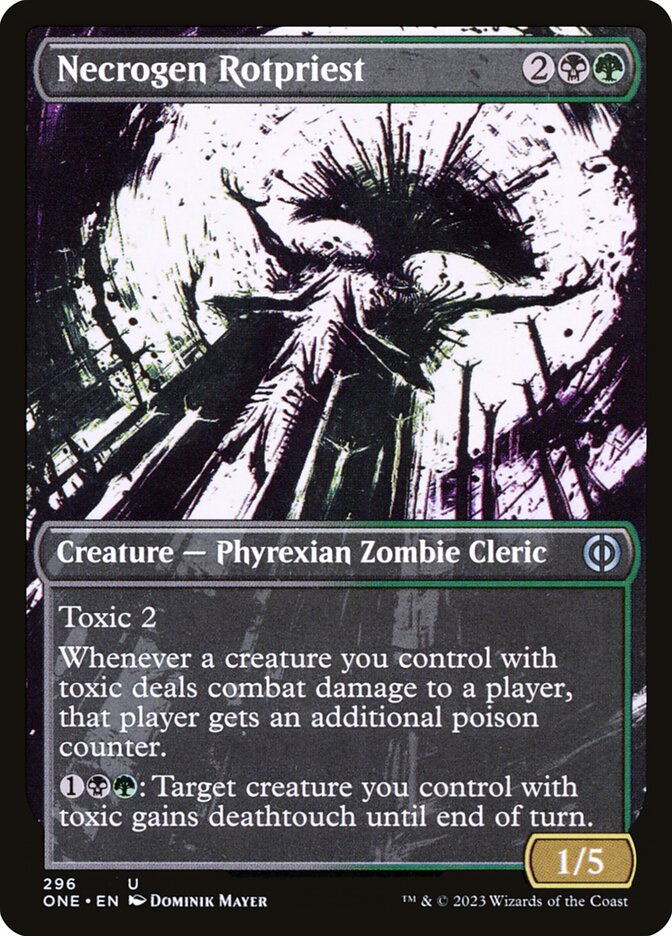 Card Scan of Necrogen Rotpriest | ONE (Ichor Showcase)