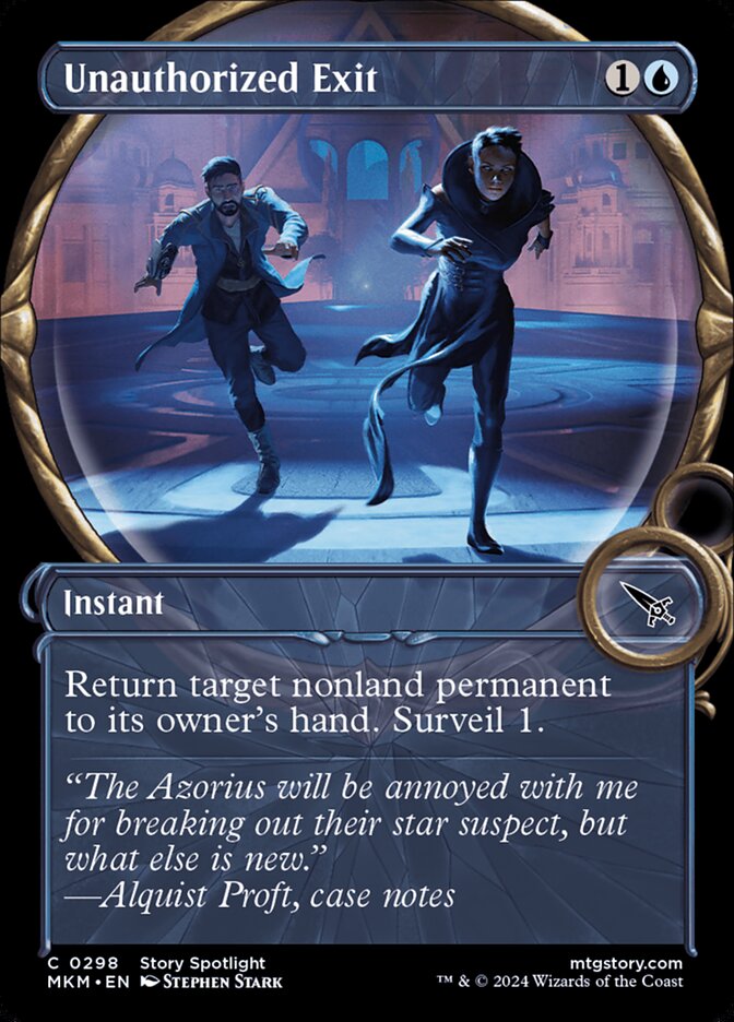 Card Scan of Unauthorized Exit | MKM (Magnified Showcase)