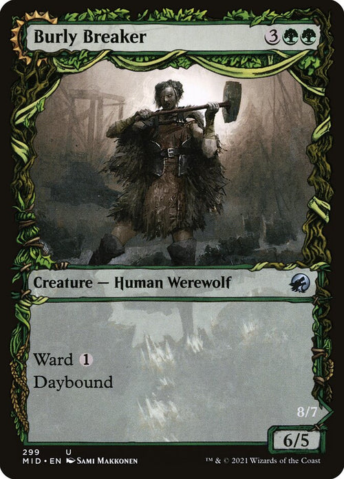 Card Scan of Burly Breaker // Dire-Strain Demolisher | MID (Equinox Showcase)