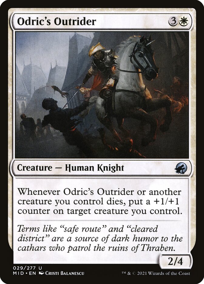 Card Scan of Odric's Outrider | MID
