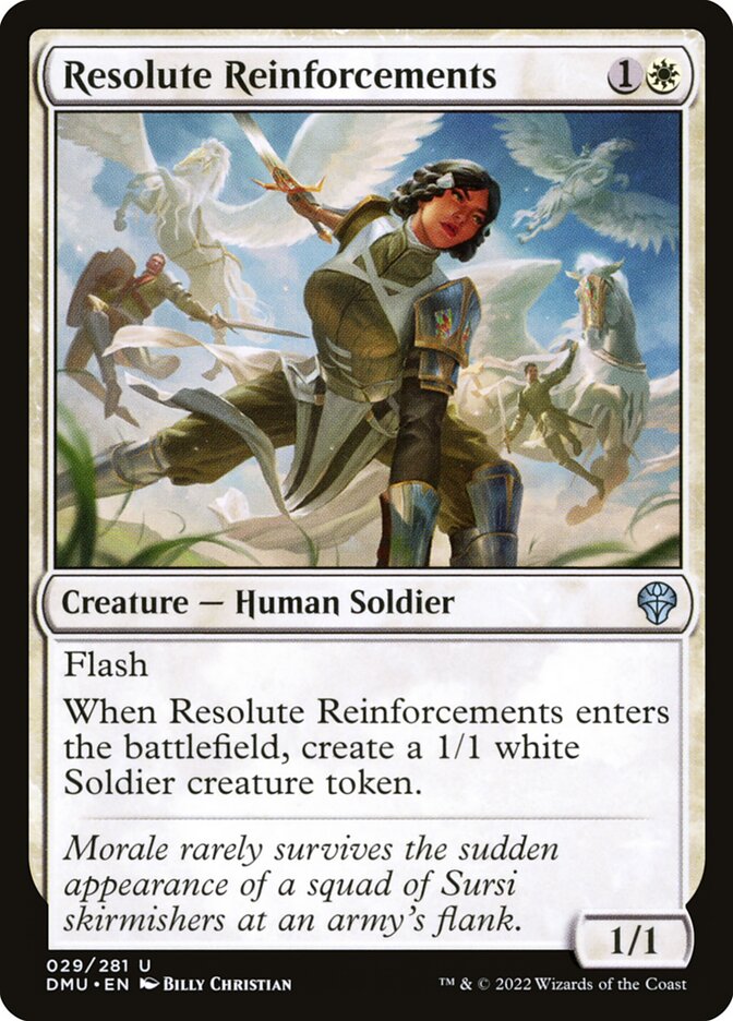 Card Scan of Resolute Reinforcements | DMU