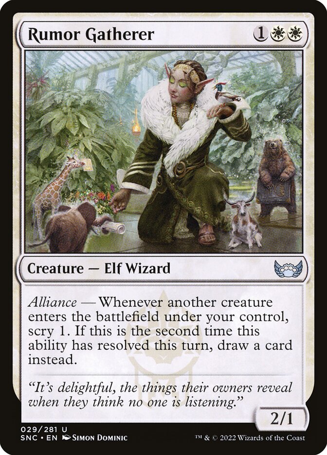 Rumor Gatherer | SNC (Foil) - Card Scan