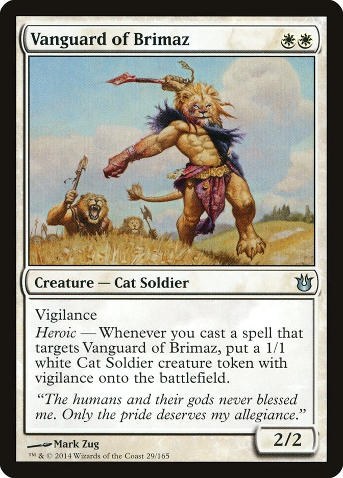 Card Scan of Vanguard of Brimaz | BNG