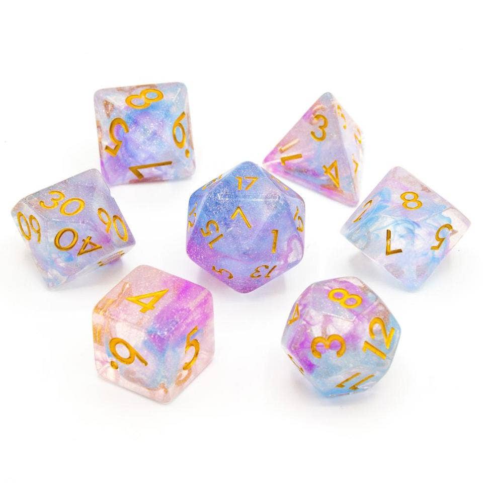 Lavender Lore Soft Edge Resin Dice Set