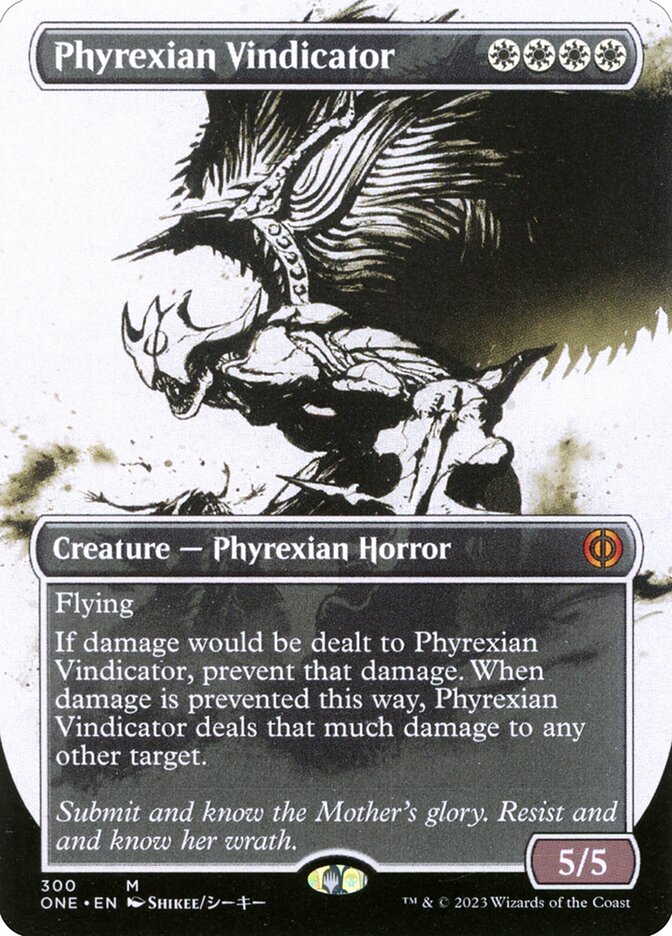 Card Scan of Phyrexian Vindicator | ONE (Ichor Showcase)