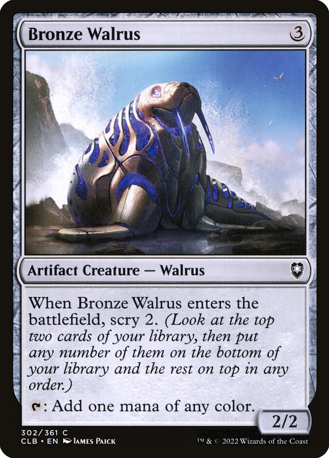 Card Scan of Bronze Walrus | CLB