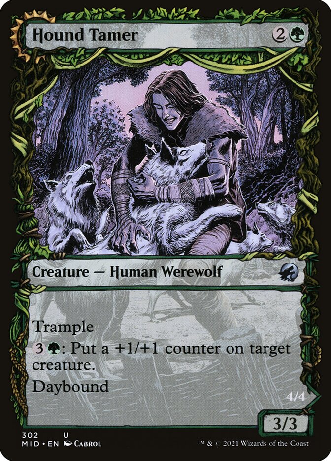 Card Scan of Hound Tamer // Untamed Pup | MID (Equinox Showcase)