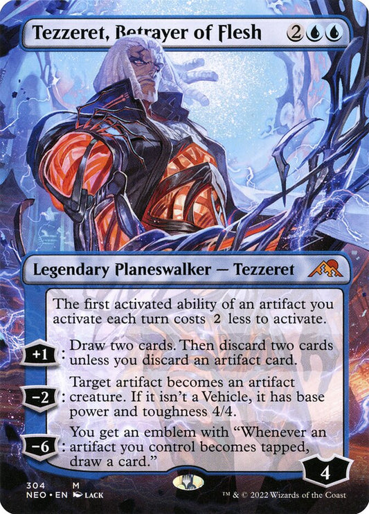 Tezzeret, Betrayer of Flesh | NEO (Borderless Planeswalker)