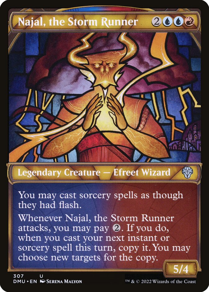 Card Scan of Najal, the Storm Runner | DMU (Showcase)