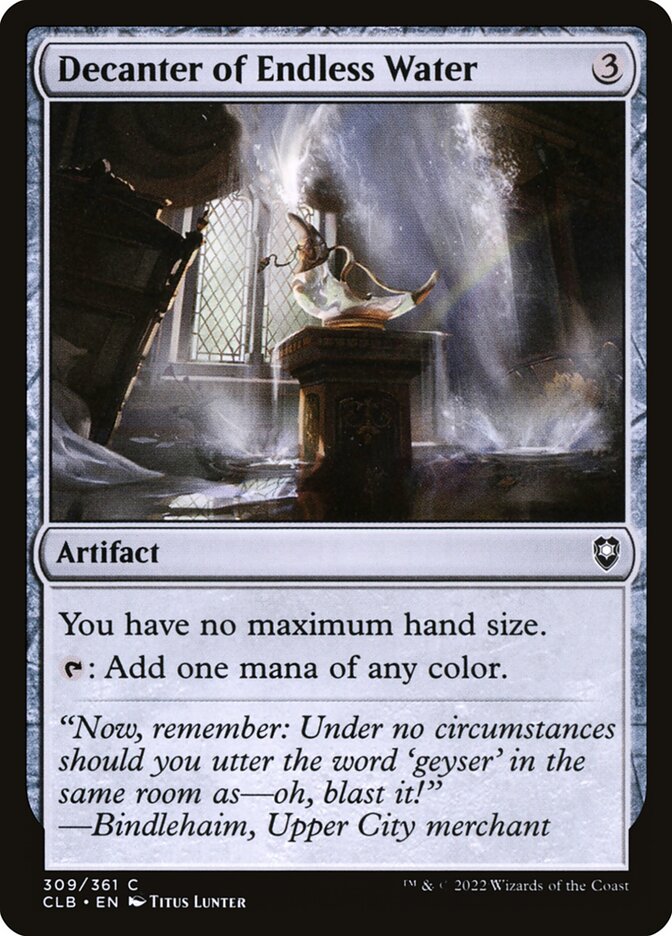 Card Scan of Decanter of Endless Water | CLB