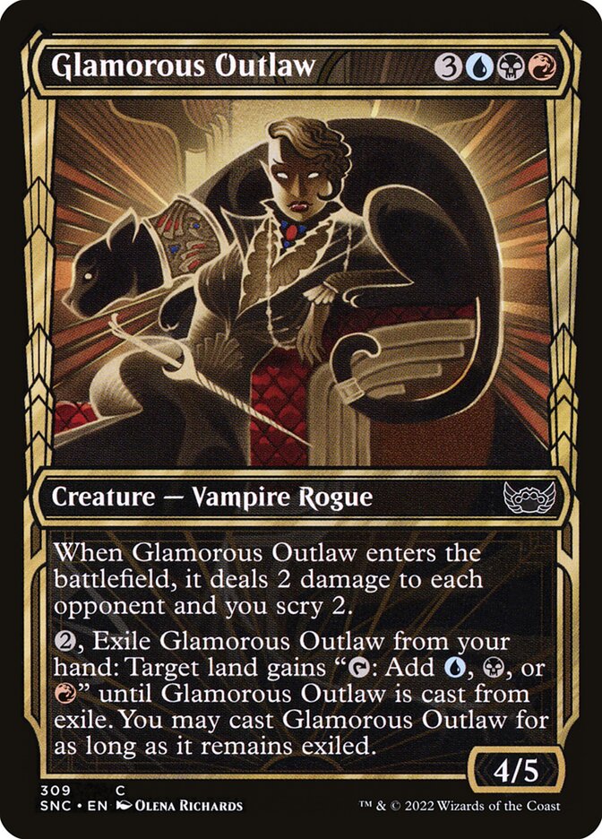 Card Scan of Glamorous Outlaw | SNC (Golden Age Showcase)