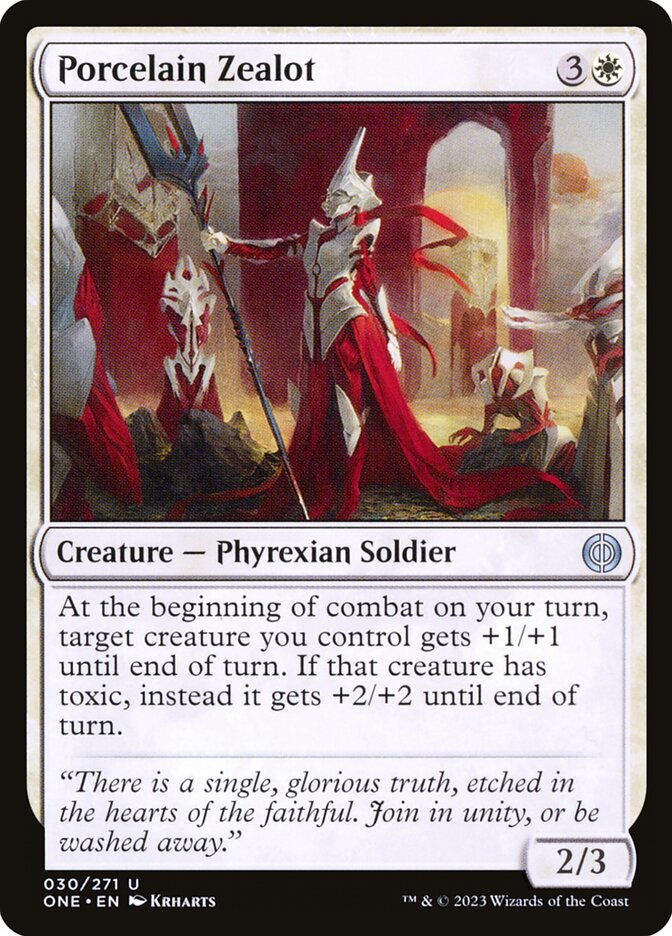 Card Scan of Porcelain Zealot | ONE