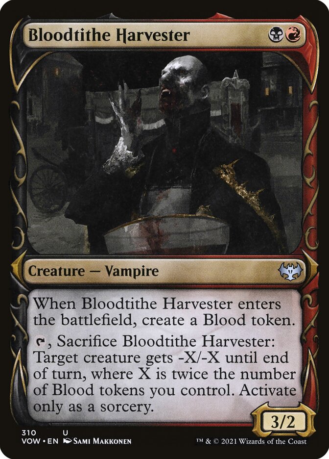 Card Scan of Bloodtithe Harvester | VOW (Showcase)