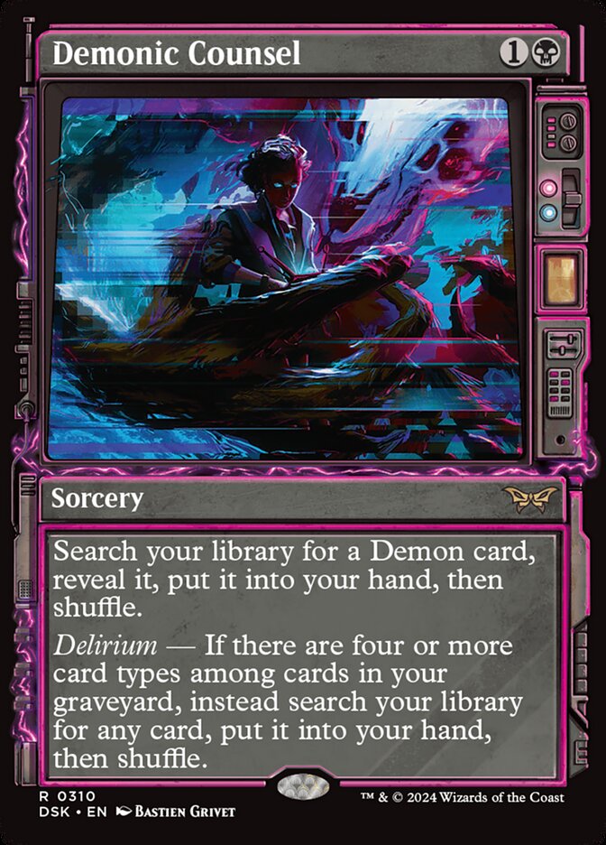 Card Scan of Demonic Counsel | DSK (Showcase)