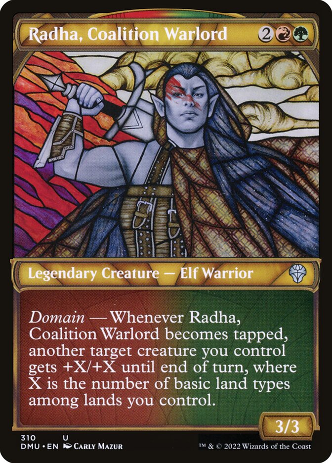 Card Scan of Radha, Coalition Warlord | DMU (Showcase)