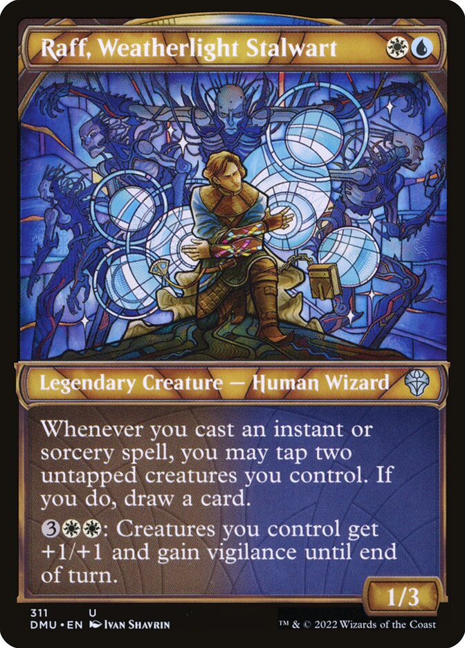Card Scan of Raff, Weatherlight Stalwart | DMU (Showcase)