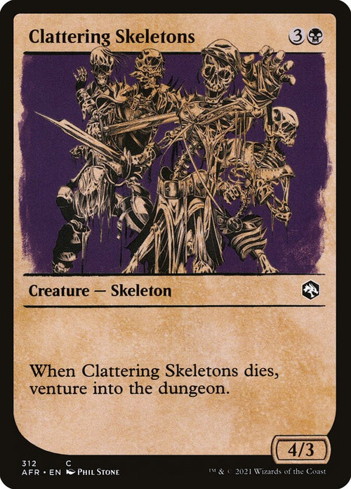 Card Scan of Clattering Skeletons | AFR (Rulebook Art Showcase)