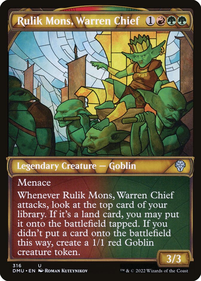 Card Scan of Rulik Mons, Warren Chief | DMU (Showcase)