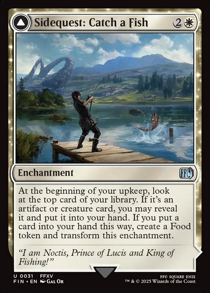 Card Scan of Sidequest: Catch a Fish // Cooking Campsite | FIN