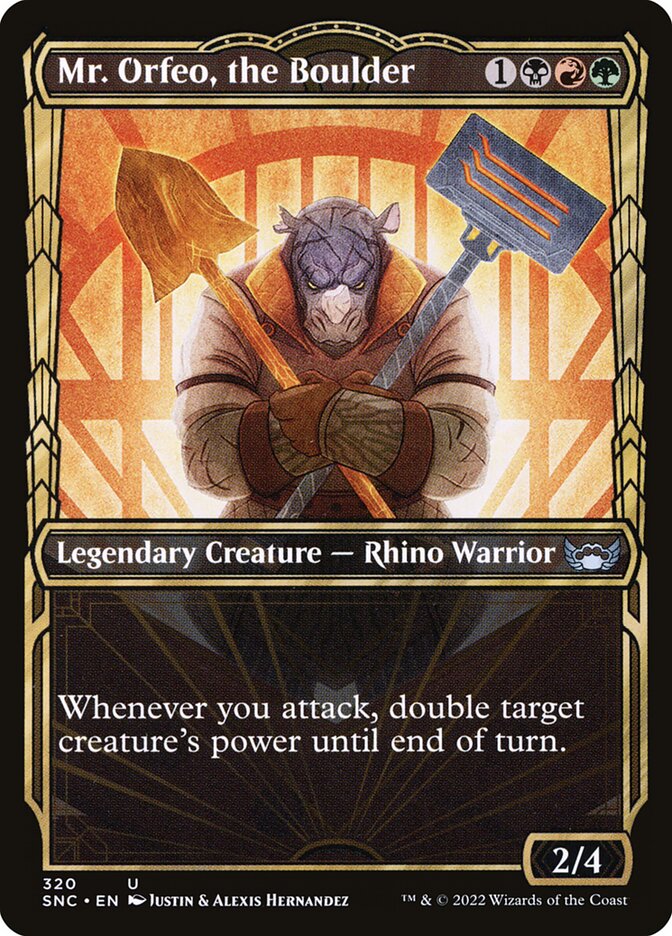 Card Scan of Mr. Orfeo, the Boulder | SNC (Golden Age Showcase)