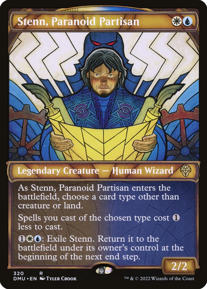 Card Scan of Stenn, Paranoid Partisan | DMU (Showcase)