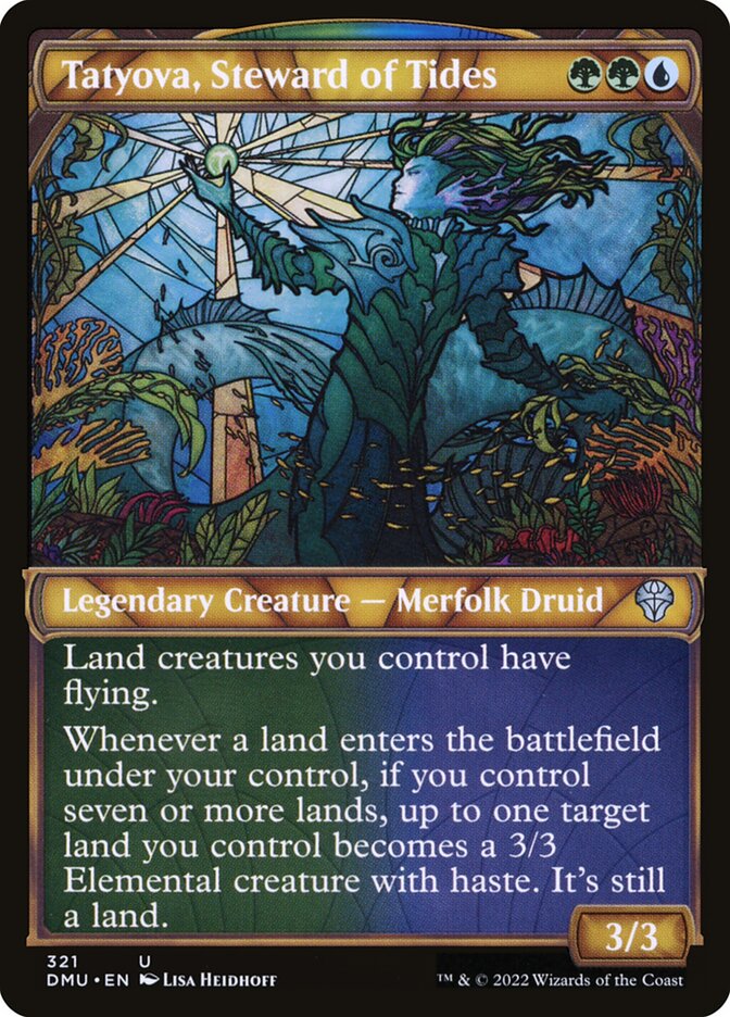 Card Scan of Tatyova, Steward of Tides | DMU (Showcase)