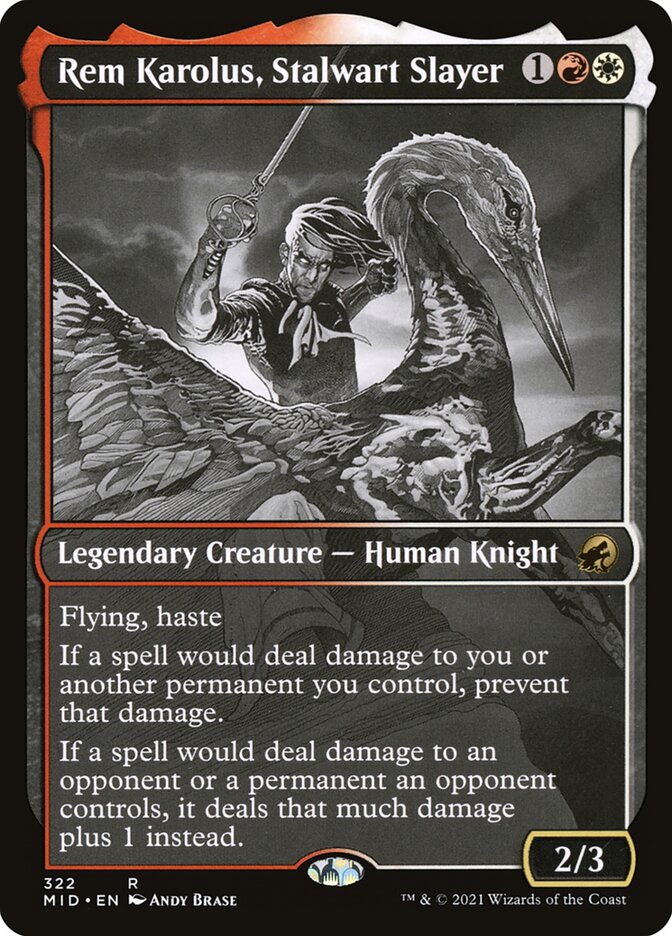 Card Scan of Rem Karolus, Stalwart Slayer | MID (Eternal Night Showcase)