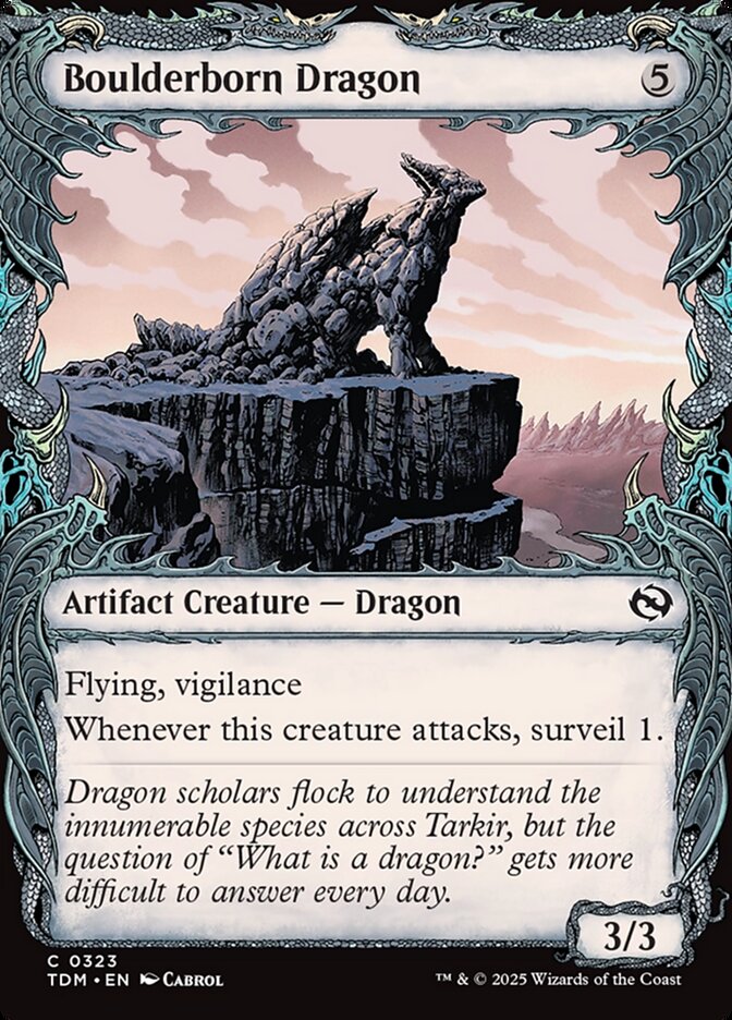 Card Scan of Boulderborn Dragon | TDM (Draconic Showcase)