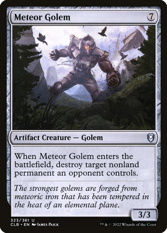 Card Scan of Meteor Golem | CLB