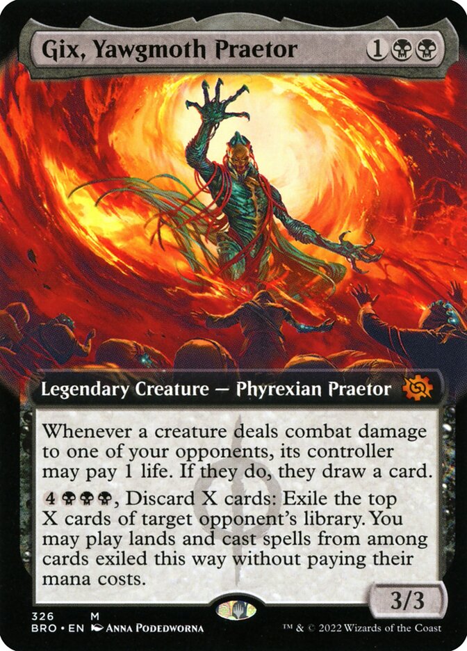 Gix, Yawgmoth Praetor | BRO (Extended Art)
