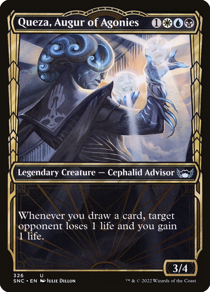 Card Scan of Queza, Augur of Agonies | SNC (Golden Age Showcase)